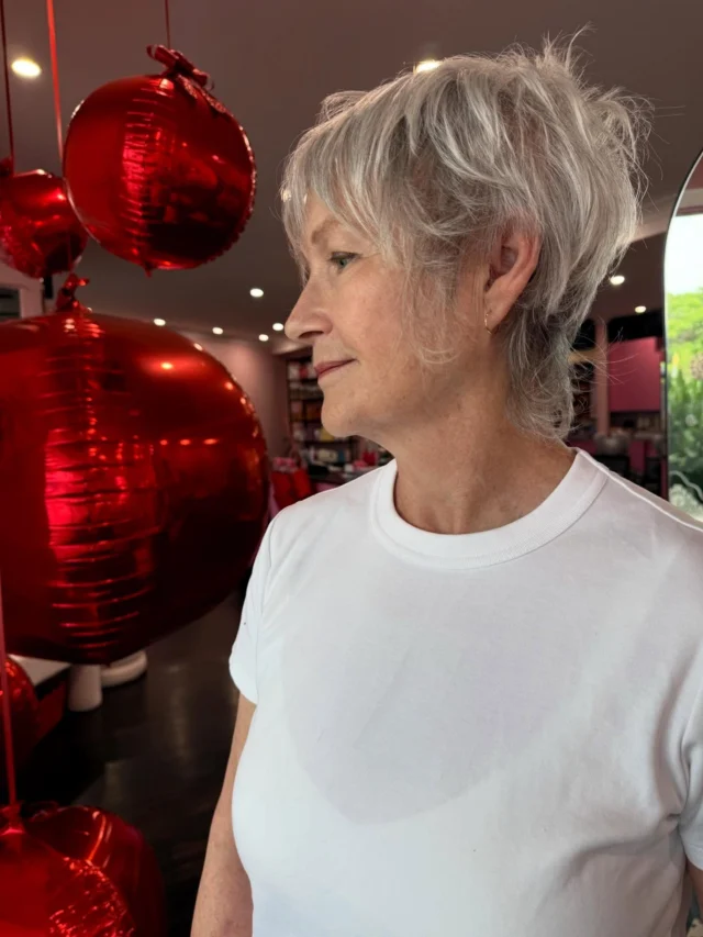 ✨ Soft, short, and oh-so~UC 🎀

Hair By @amy_urbanchic_ 

#shortgreyhair #pixiehaircut #shorthairideas #shorthairdontcare #brisvegas #hairstylist #hairstyles #ashgrove #hairsalons